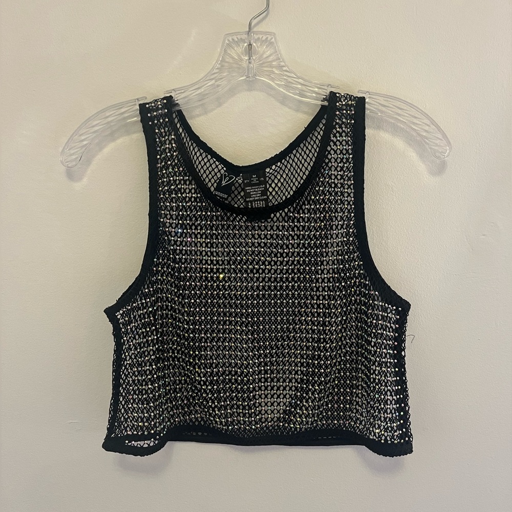 Fun mesh crop top!
